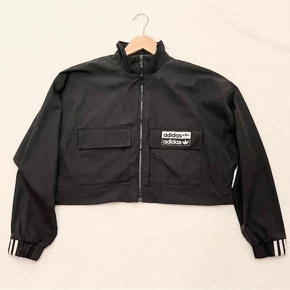 Adidas Originals R.Y.V. Cropped Track Top Black Size L - Picture 6 of 14